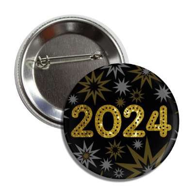 2024 new years bursts black button