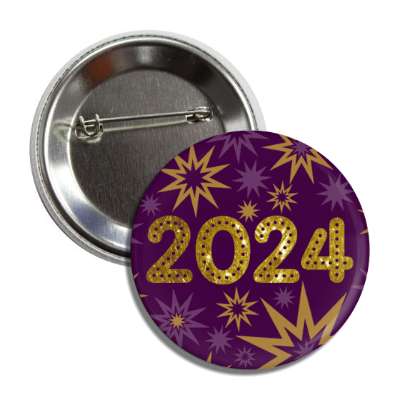 2024 new years bursts purple button