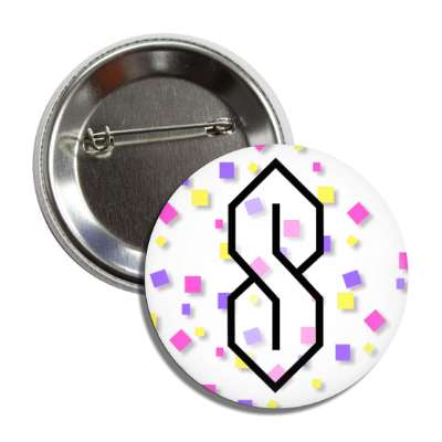 90s highschool doodle s confetti 1990s button