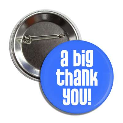 a big thank you stylish modern blue button