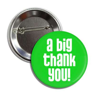 a big thank you stylish modern green button