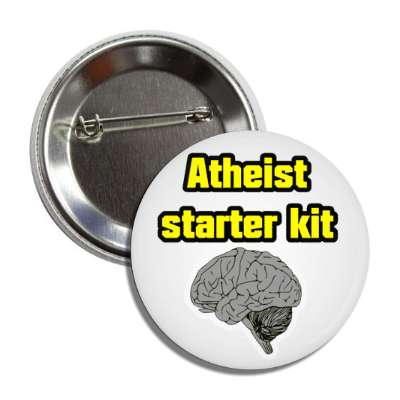 atheist starter kit brain button