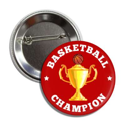 basketball champion trophy button
