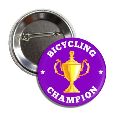 bicycling champion trophy button