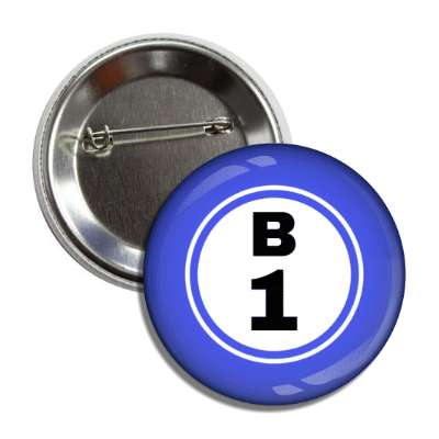 bingo ball lucky number b 1 blue button