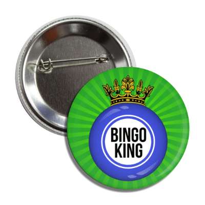 bingo king crown bingo ball rays button