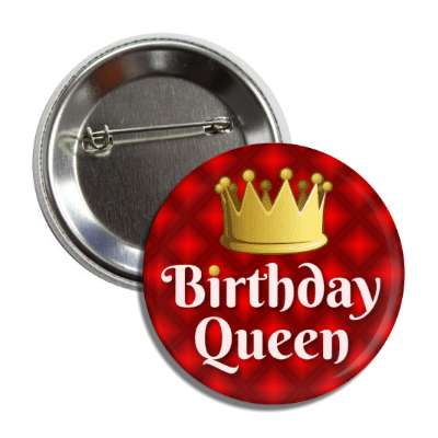 birthday queen crown royal button