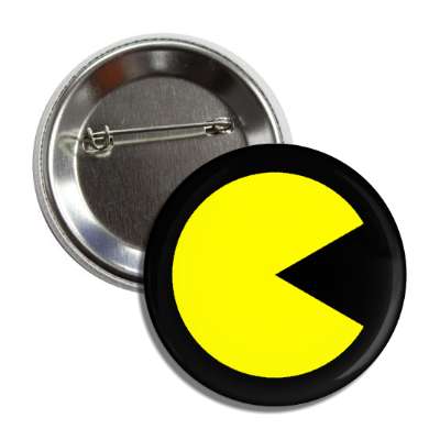 black border pac man button