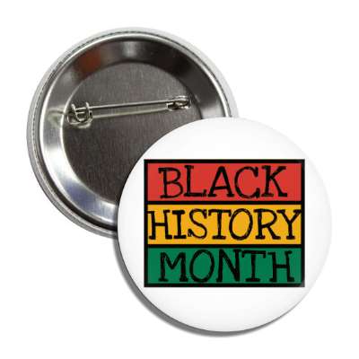 black history month cute sketch rectangle white button