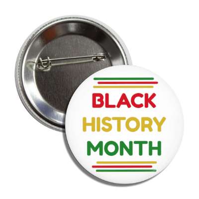 black history month smooth african colors white button
