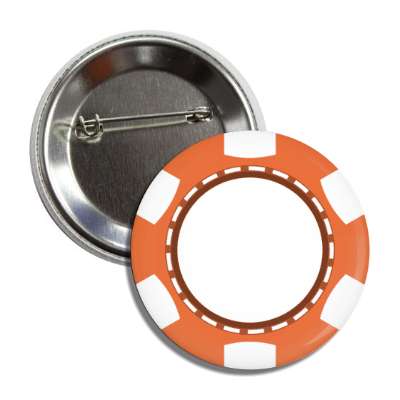 blank poker chip orange button