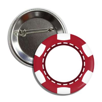 blank poker chip red button