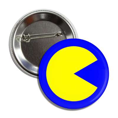 blue border pac man button