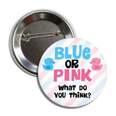 blue or pink what do you think rubber duckies boy or girl gender reveal button