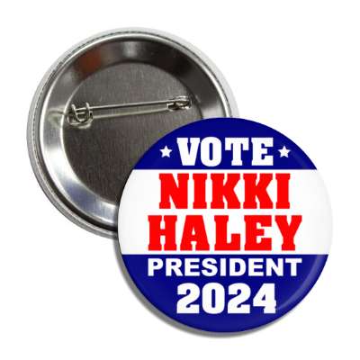 blue stars vote nikki haley president 2024 button