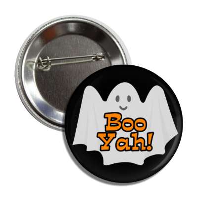 boo yah ghost cute button
