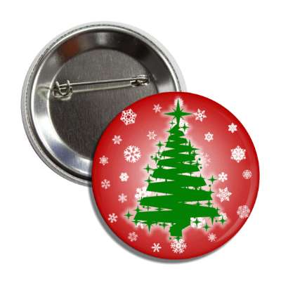 brushed zigzag christmas tree snowflakes red button