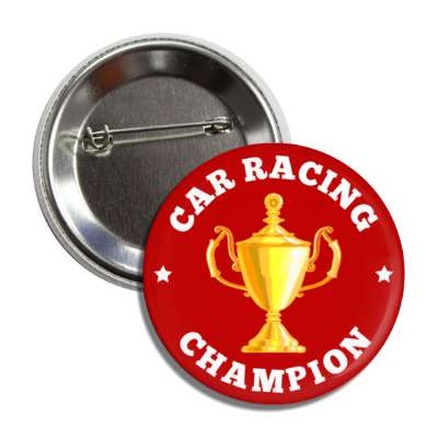 car racing champion trophy stars button