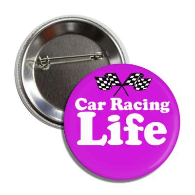 car racing life racing flags button
