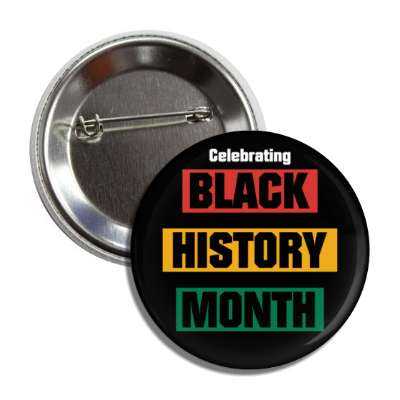 celebrating black history month three african colors black button
