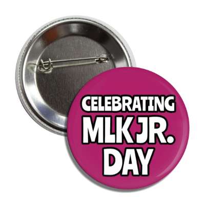 celebrating mlk jr day memorial retro purple button