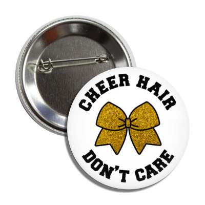 cheer hair dont care hair ribbon white button
