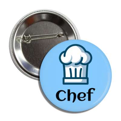 chef hat blue button