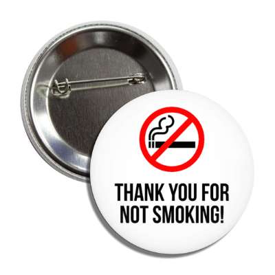 cigarette red slash thank you for not smoking button