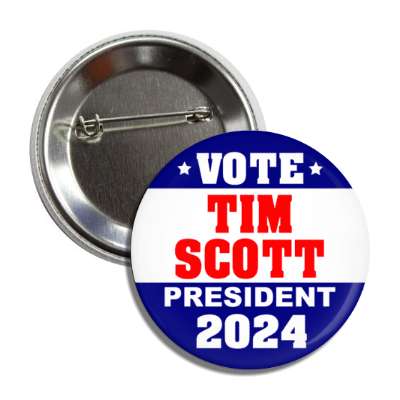 classic vote tim scott president 2024 politics button