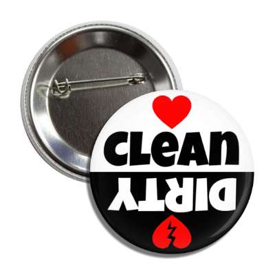 clean dirty dishwasher bold fun red heart heartbroken button