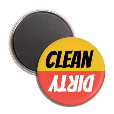 clean dirty dishwasher bold italic orange red button