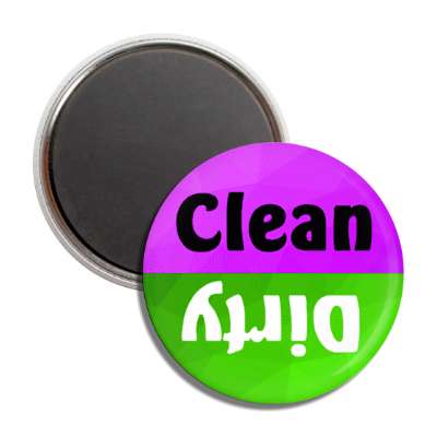 clean dirty dishwasher bold purple green button