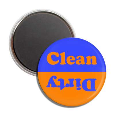 clean dirty dishwasher casual bold blue orange button