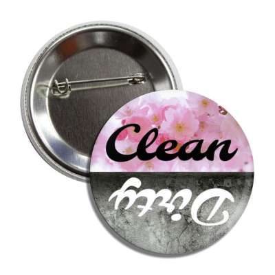clean dirty dishwasher cursive flowers pavement button