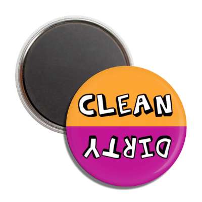 clean dirty dishwasher cute orange purple button