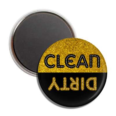 clean dirty dishwasher fancy gold colors button