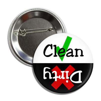 clean dirty dishwasher green checkmark red x button
