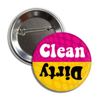 clean dirty dishwasher groovy purple orange button