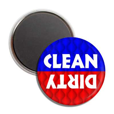 clean dirty dishwasher pattern red blue button