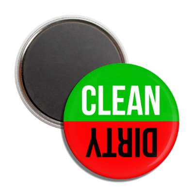 clean dirty dishwasher tall red green button