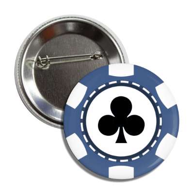 club card suit poker chip blue button