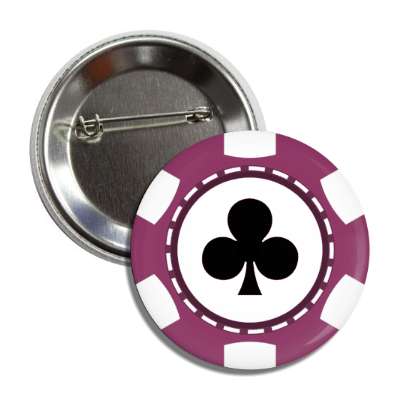 club card suit poker chip purple button