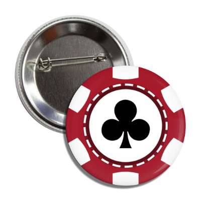 club card suit poker chip red button