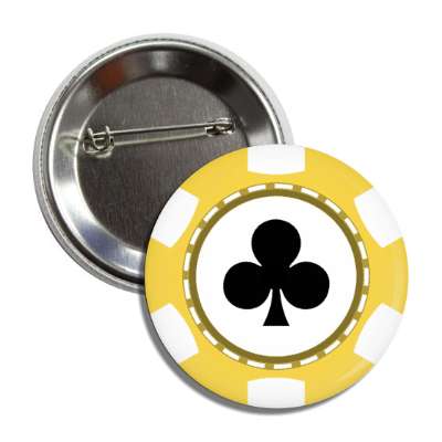 club card suit poker chip yellow button