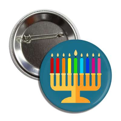 colorful menorah button