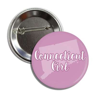 connecticut girl us state shape button