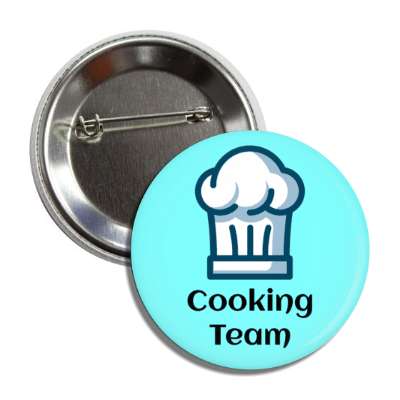 cooking team chef cap aqua button