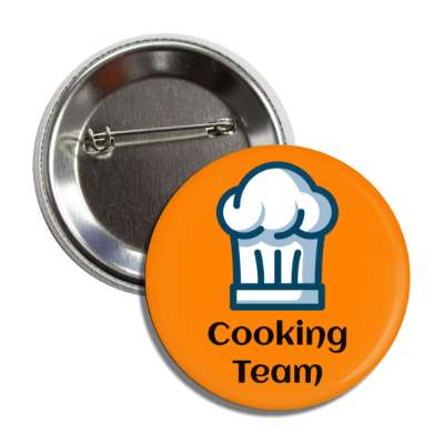 cooking team chef cap orange button