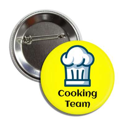 cooking team chef cap yellow button