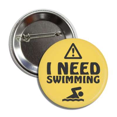 danger symbol warning i need swimming button